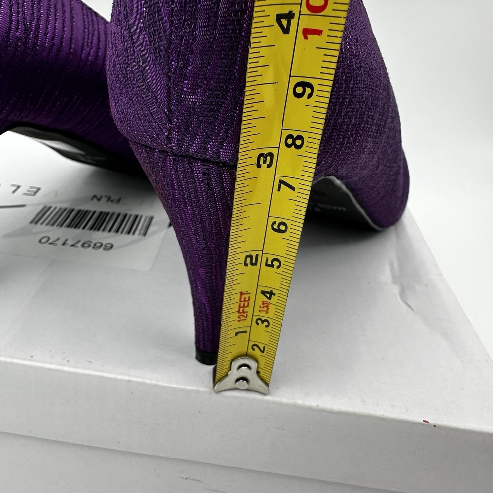 Midnight Velvet Blaire Pump Women's Shoe Purple Size 9M Emerald‎ Cut Rhinestones - Picture 4 of 6